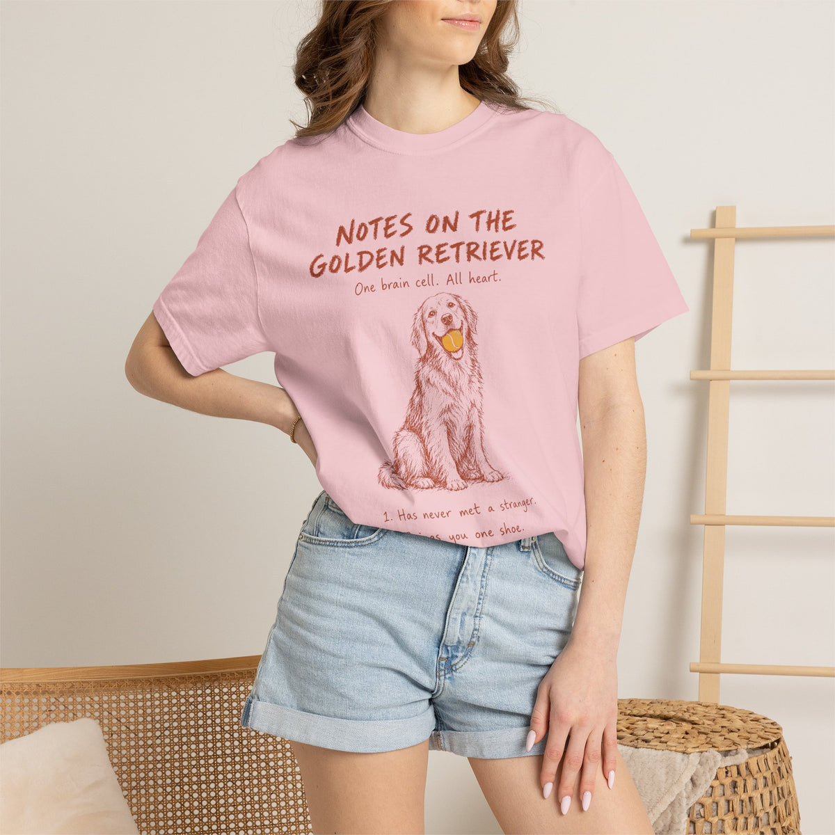 Funny Golden Retriever Shirt, Notes on the Golden Comfort Colors Tee