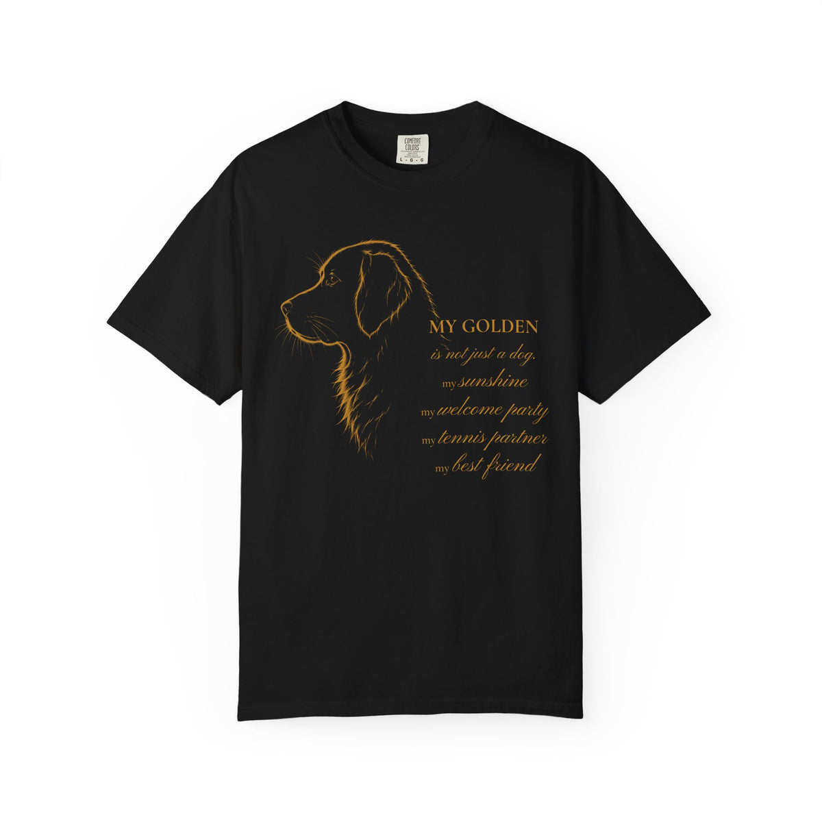 Golden Retriever Shirt, My Golden Line Art Portrait Graphic Tee