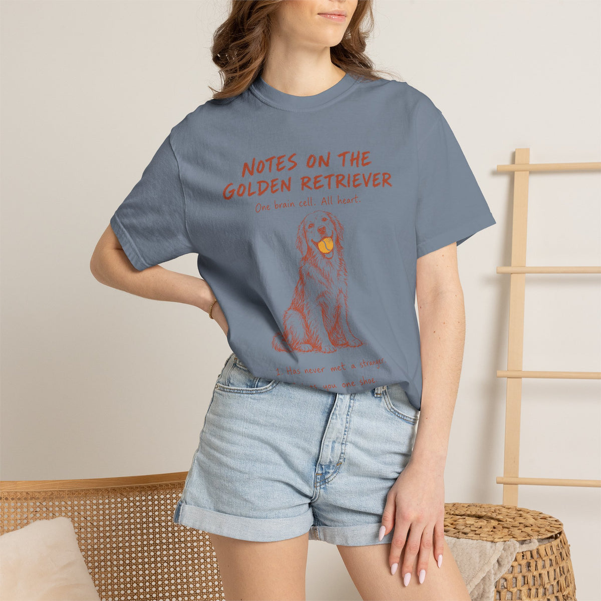 Funny Golden Retriever Shirt, Notes on the Golden Comfort Colors Tee