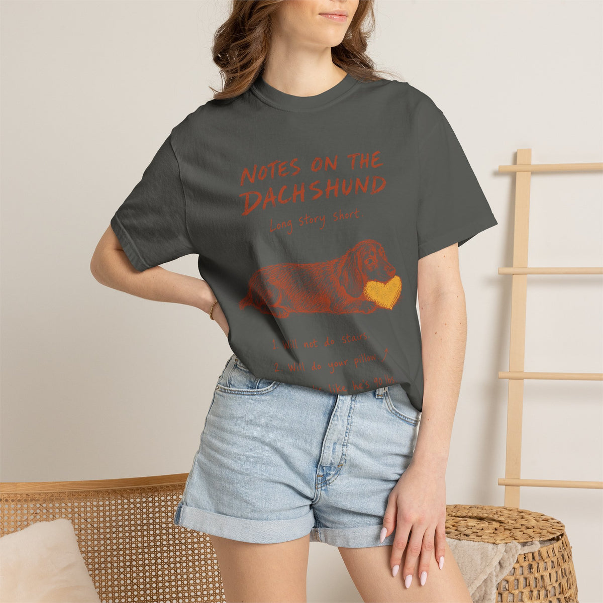 Funny Dachshund Shirt, Notes on the Dachshund Comfort Colors Tee