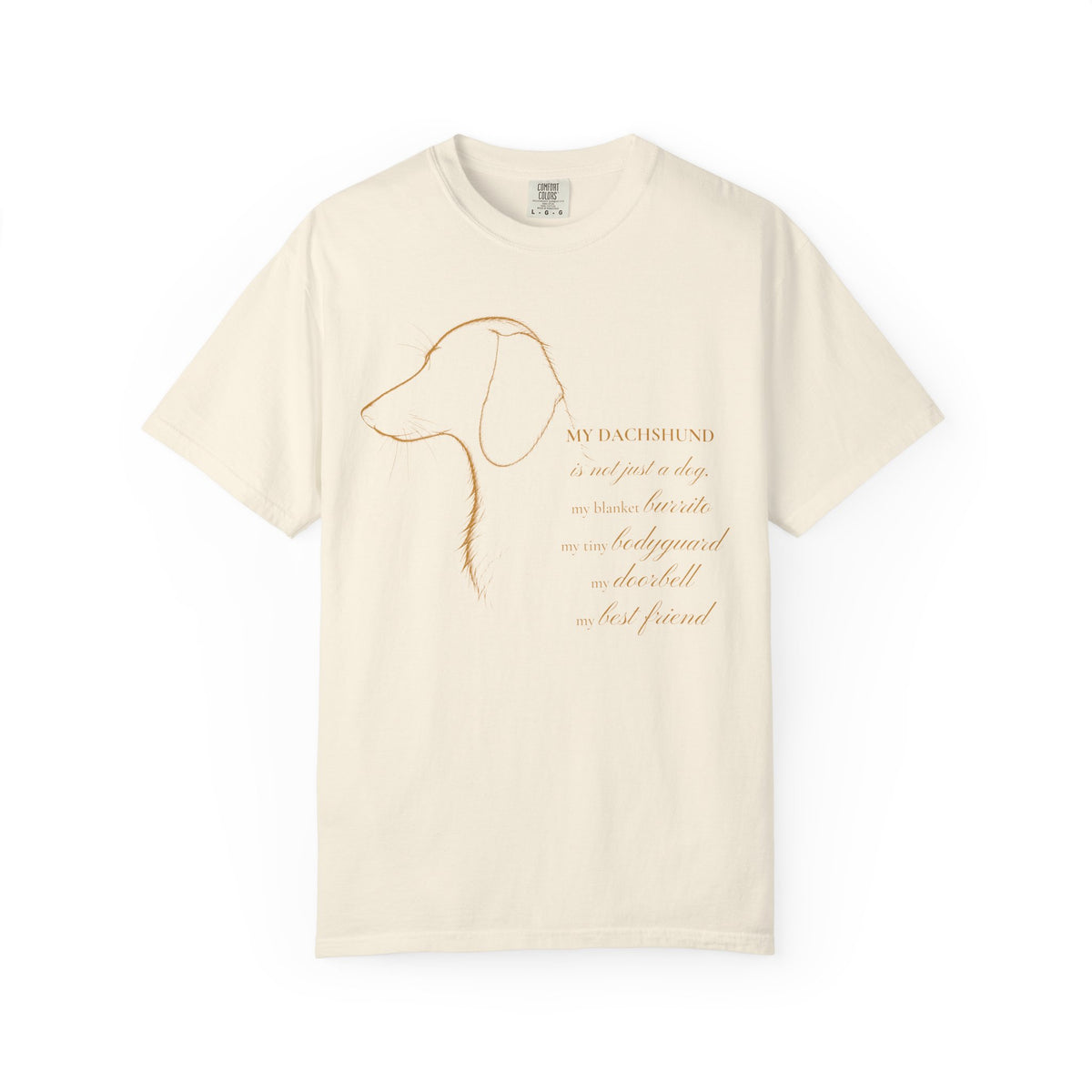 Dachshund Shirt, My Dachshund Line Art Portrait Graphic Tee