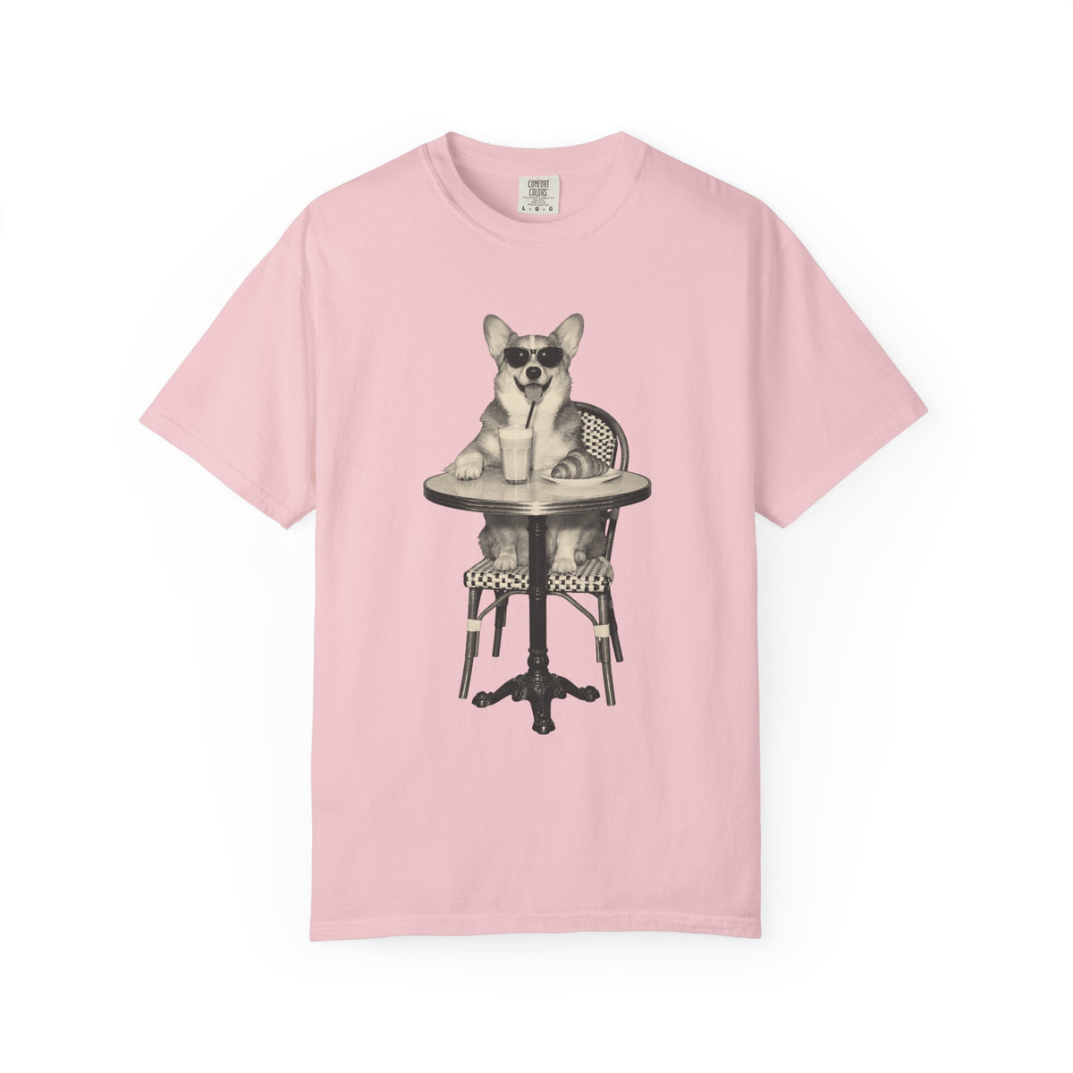 Corgi Coffee Shirt, Vintage Brunch Corgi in Sunglasses Tee