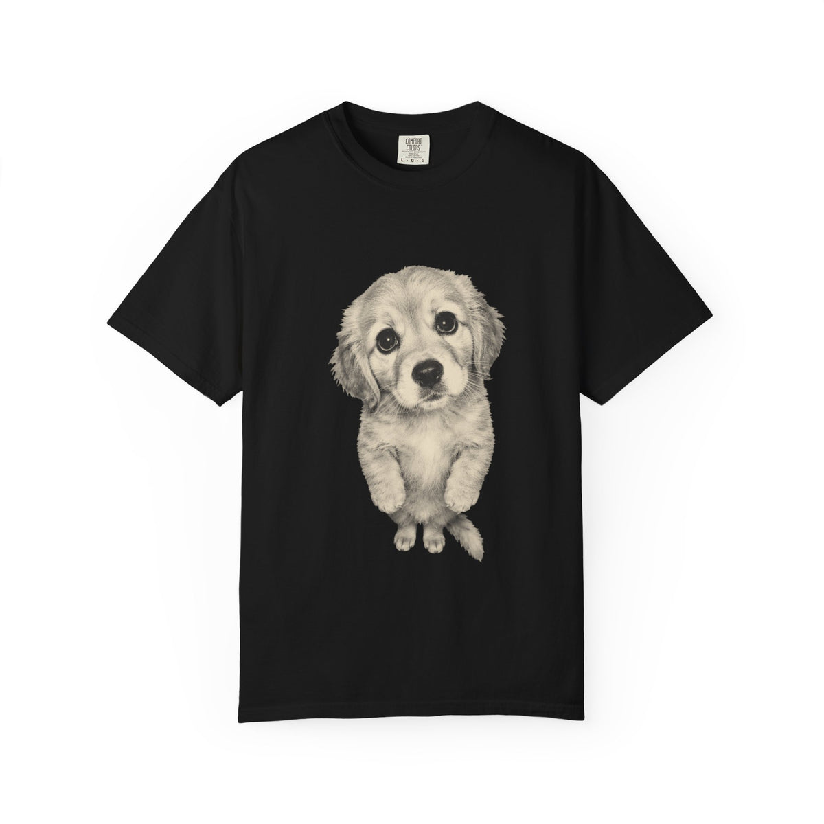 Sad Golden Retriever Meme Shirt, Standing Puppy Vintage Photo Graphic Tee