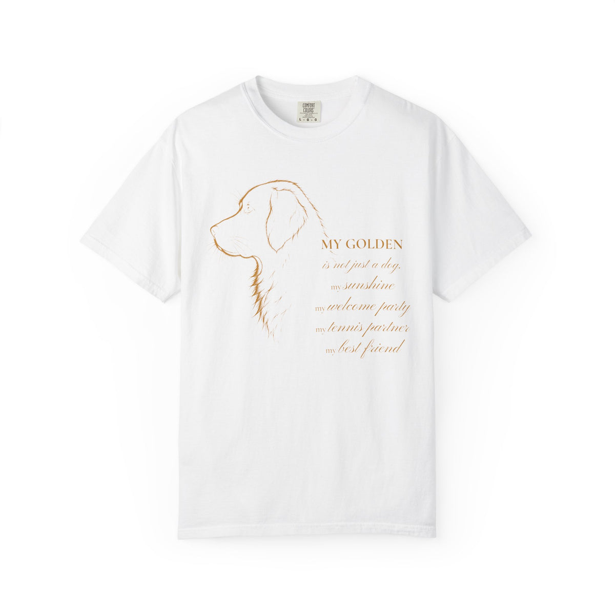 Golden Retriever Shirt, My Golden Line Art Portrait Graphic Tee