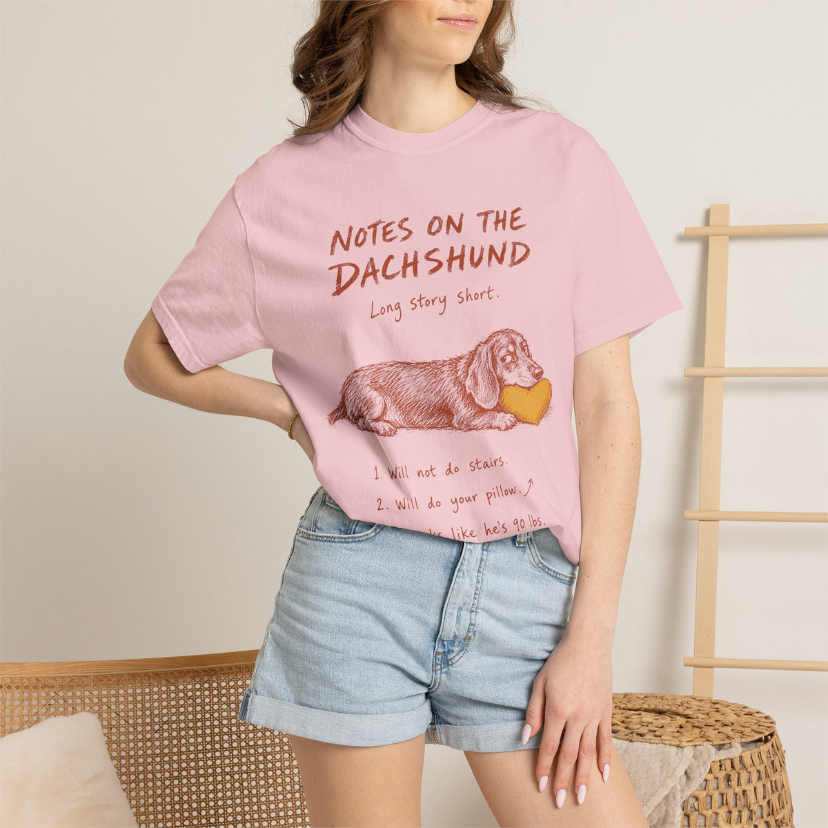 Funny Dachshund Shirt, Notes on the Dachshund Comfort Colors Tee