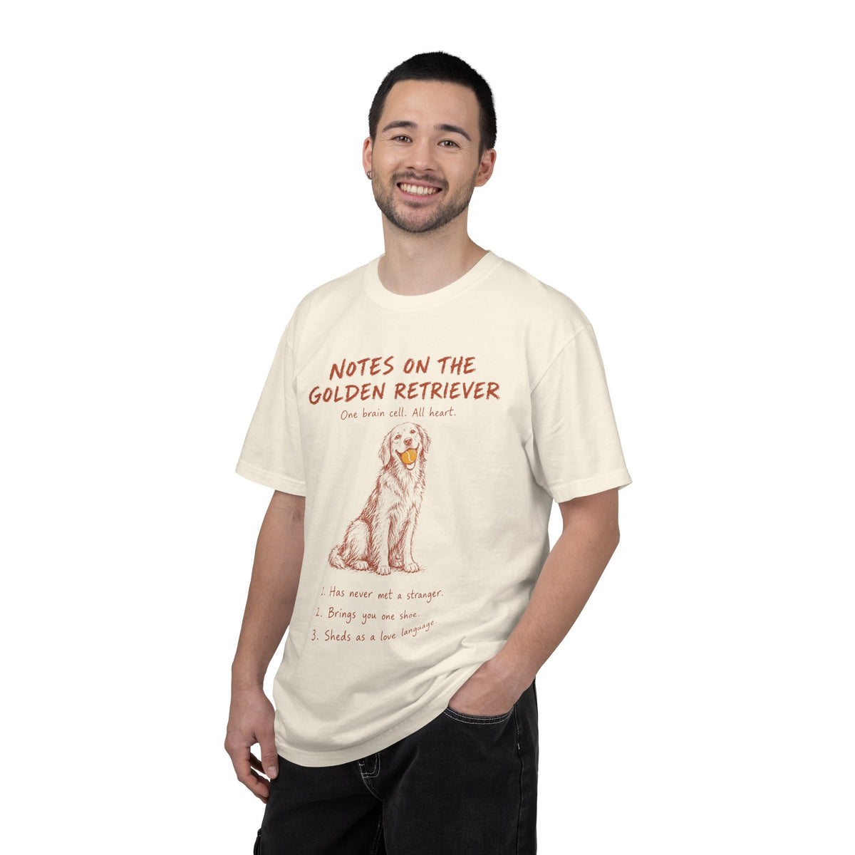 Funny Golden Retriever Shirt, Notes on the Golden Comfort Colors Tee