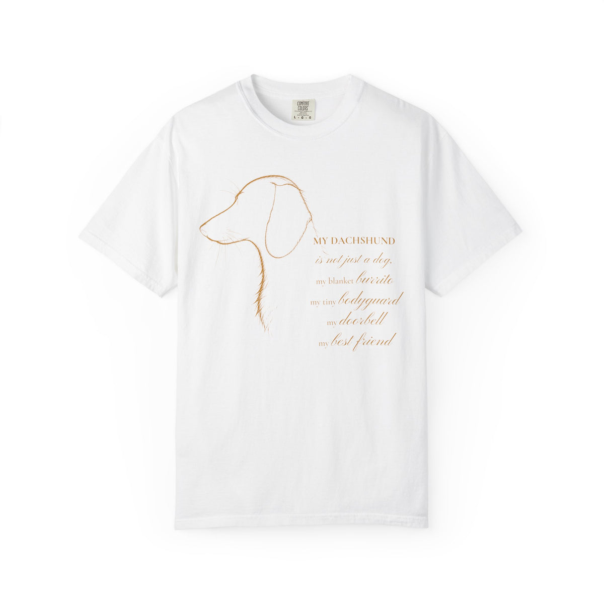 Dachshund Shirt, My Dachshund Line Art Portrait Graphic Tee