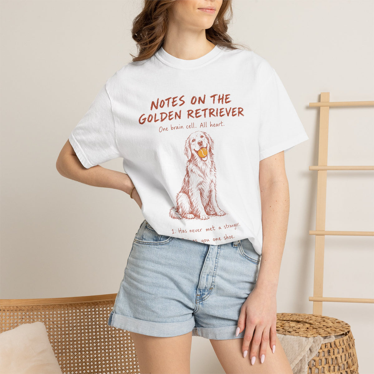 Funny Golden Retriever Shirt, Notes on the Golden Comfort Colors Tee