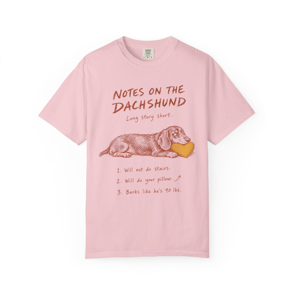 Funny Dachshund Shirt, Notes on the Dachshund Comfort Colors Tee