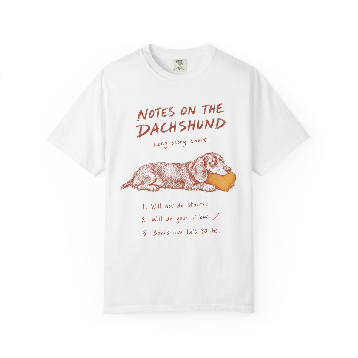 Funny Dachshund Shirt, Notes on the Dachshund Comfort Colors Tee