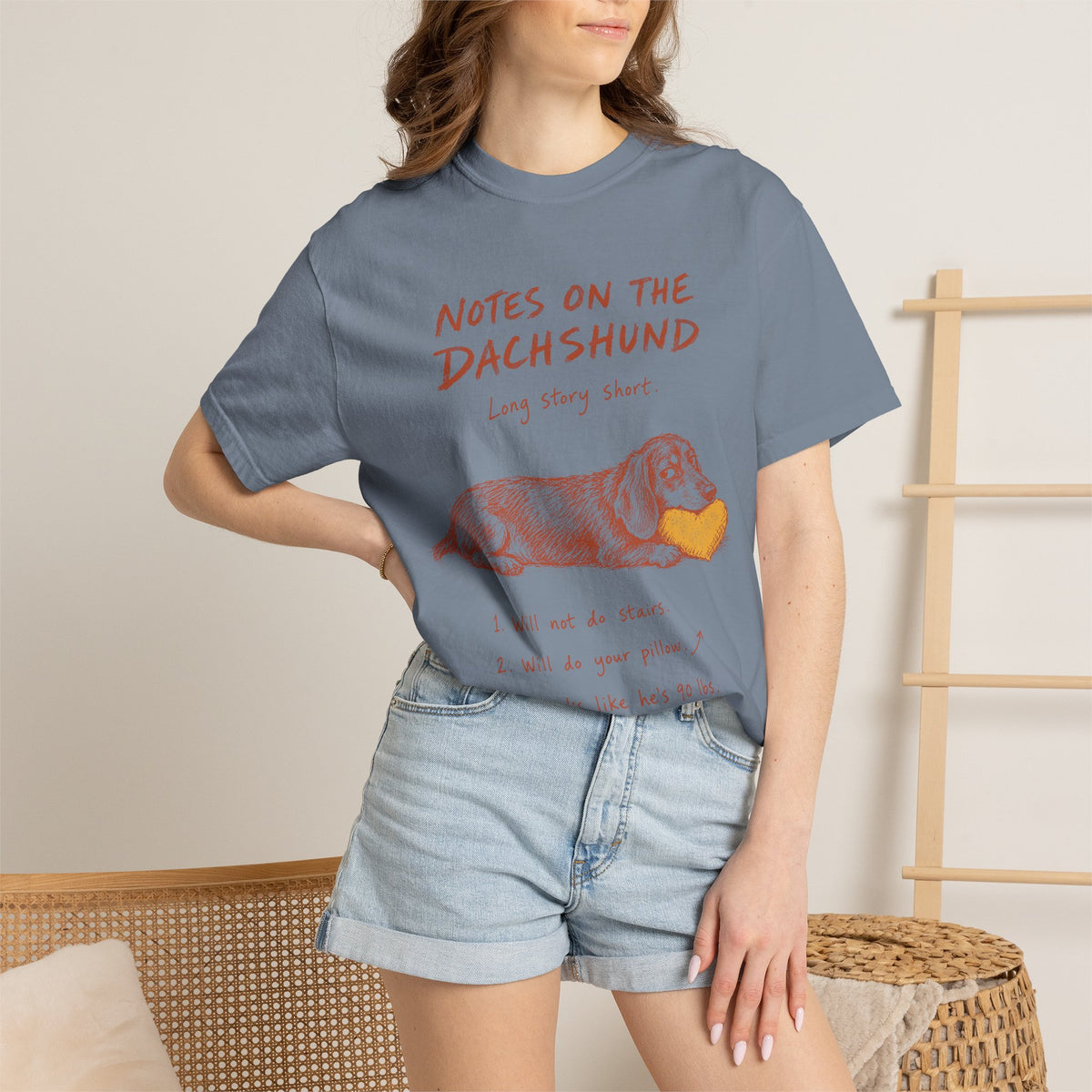 Funny Dachshund Shirt, Notes on the Dachshund Comfort Colors Tee