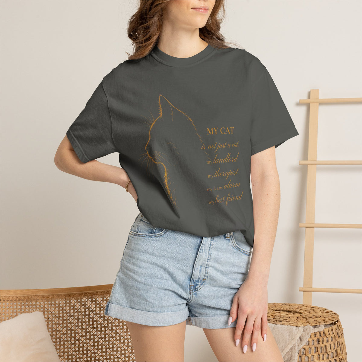 Cat Shirt, My Cat Line Art Portrait Graphic Tee