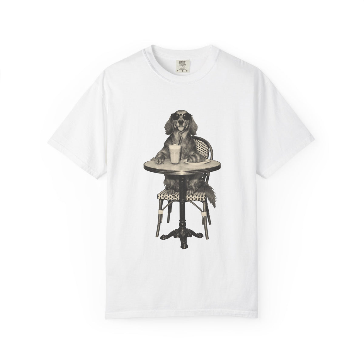 Dachshund Coffee Shirt, Vintage Brunch Dog in Sunglasses Tee