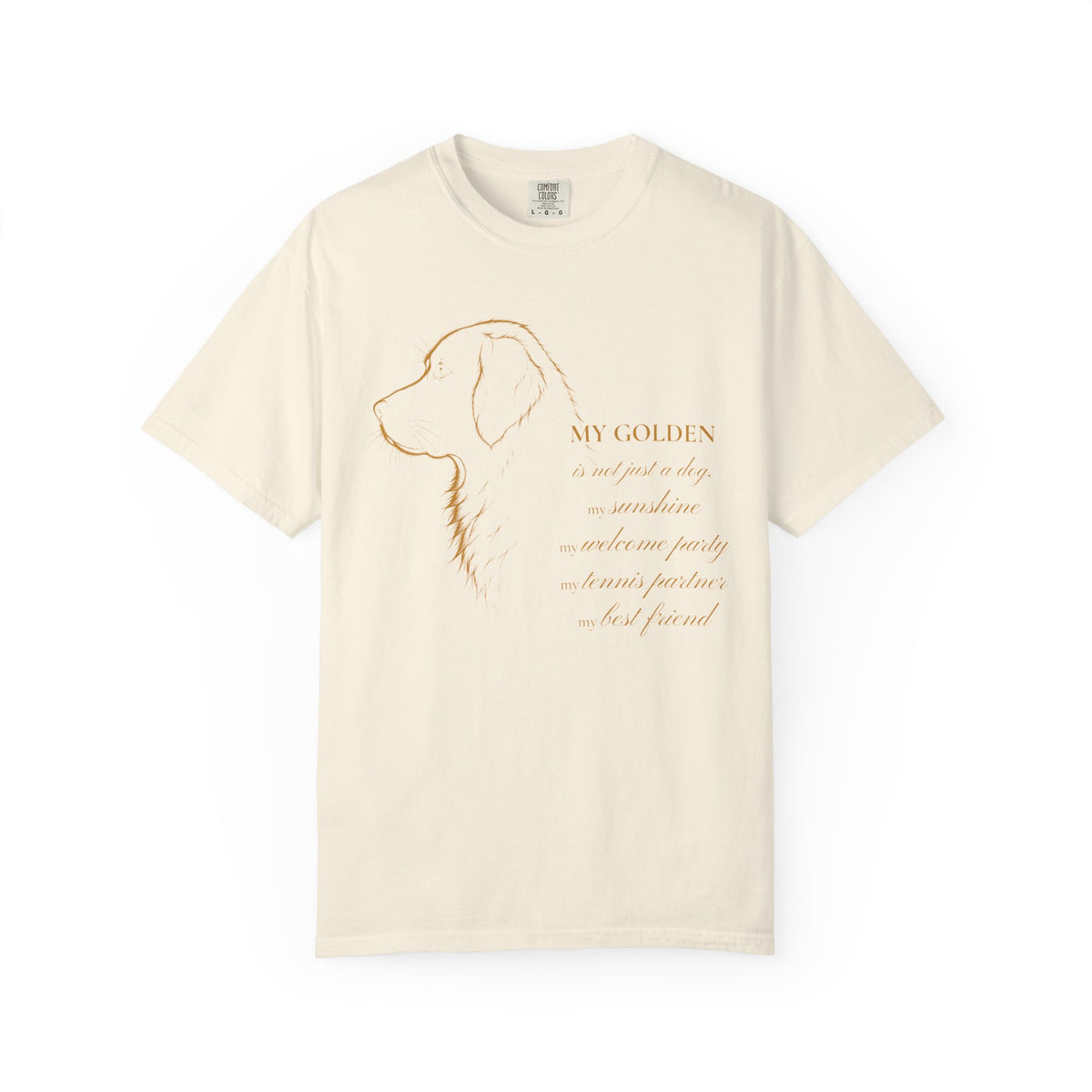 Golden Retriever Shirt, My Golden Line Art Portrait Graphic Tee