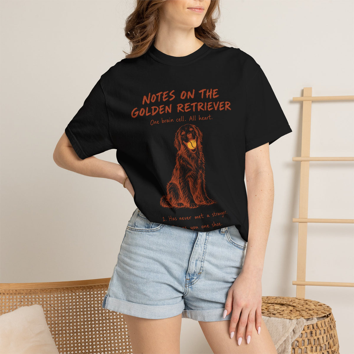 Funny Golden Retriever Shirt, Notes on the Golden Comfort Colors Tee