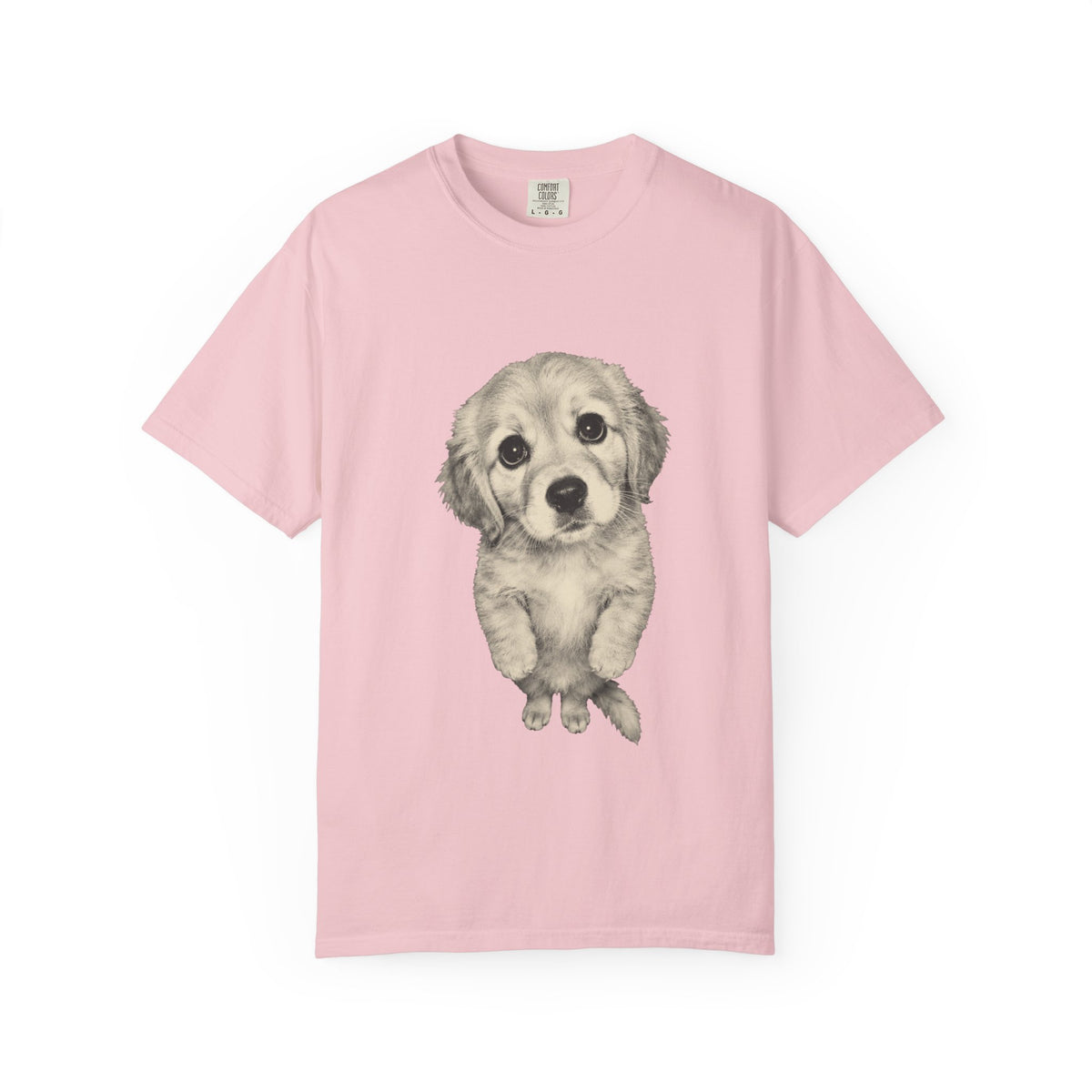 Sad Golden Retriever Meme Shirt, Standing Puppy Vintage Photo Graphic Tee