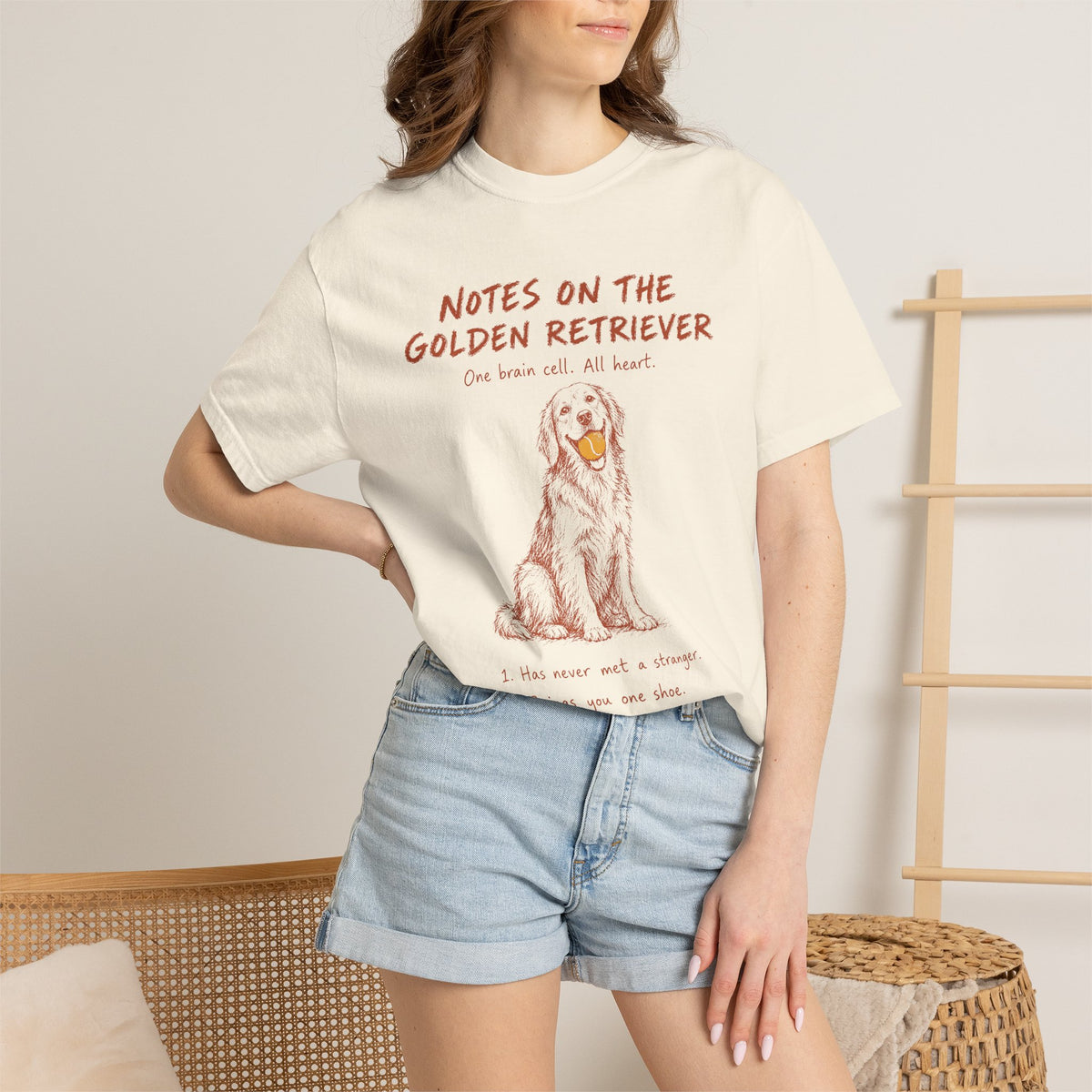 Funny Golden Retriever Shirt, Notes on the Golden Comfort Colors Tee